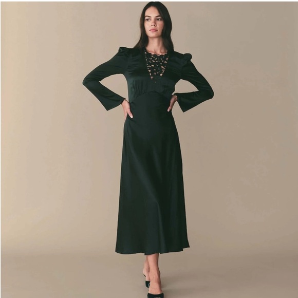 DÔEN Heirloom Melinda Dress | Alpine Green | Size Small - Picture 1 of 9